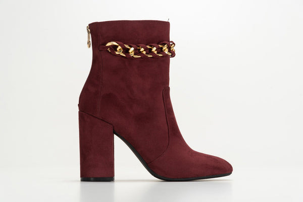 Dora Burgundy Ankle Boot