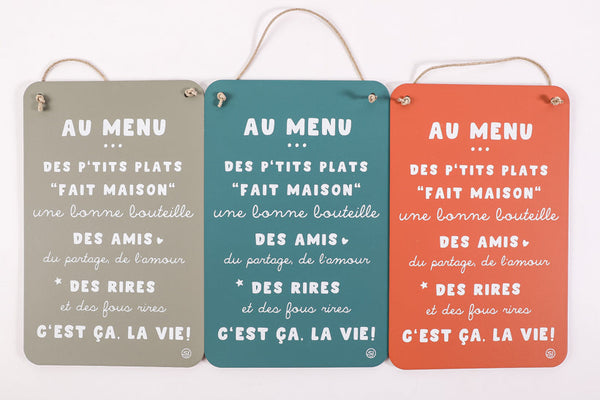 Message Sign on the Menu