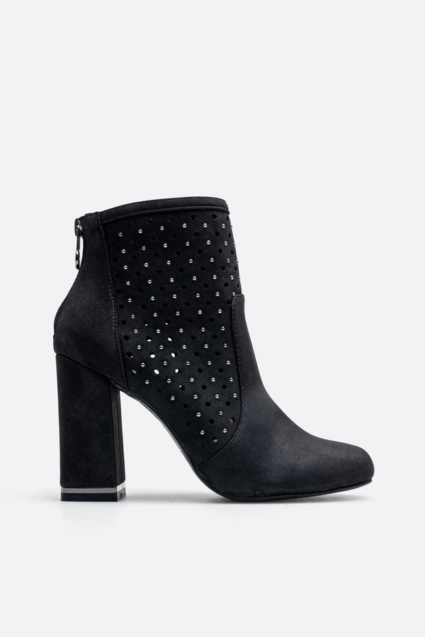 Black suede ankle boot Gattinoni