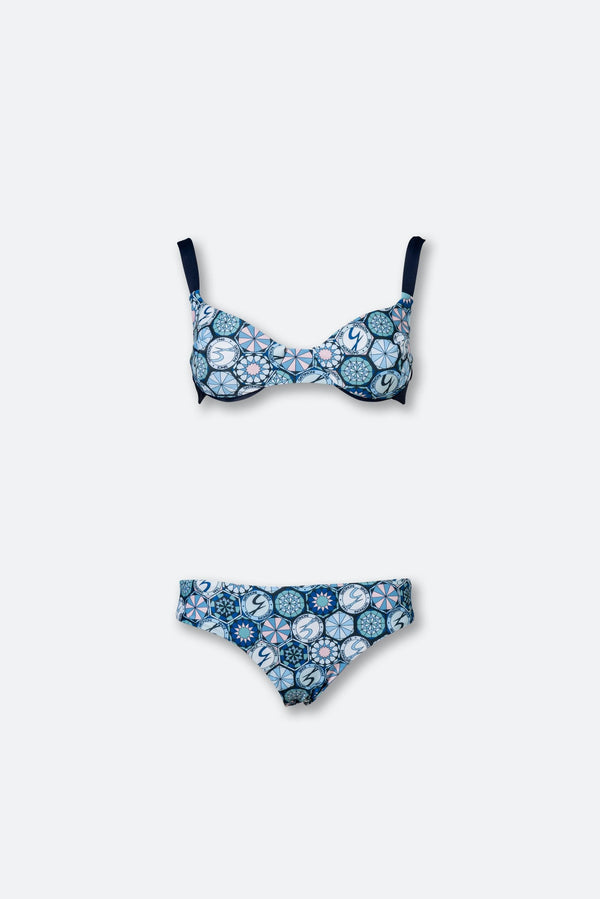 Bikini with Teodosia Gattinoni Print and Cups