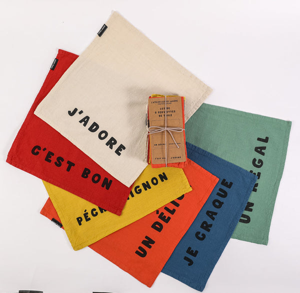 Set of 6 Table Napkins I'm Crazy About