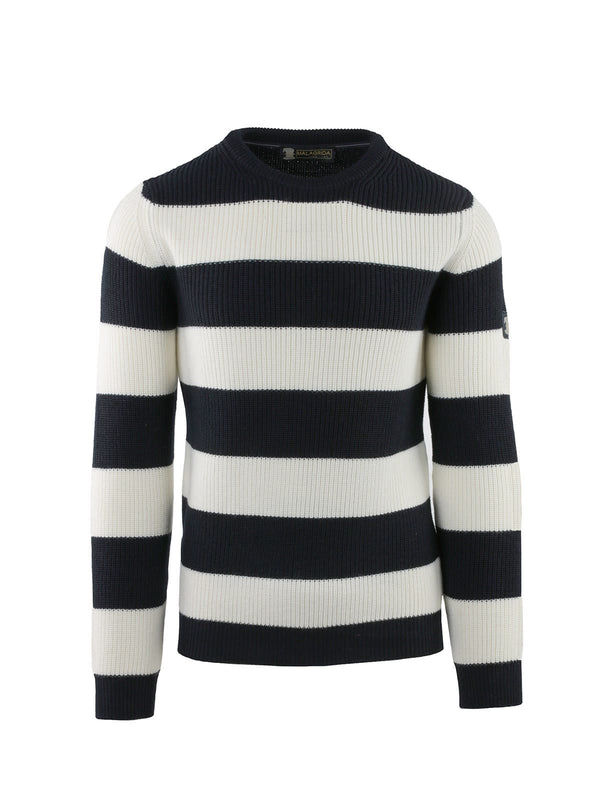 RIBBED ENGLISH CREW NECK