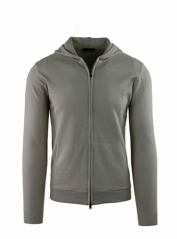 JACKET WITH HOOD, ZIP AND WORKED STRAPS