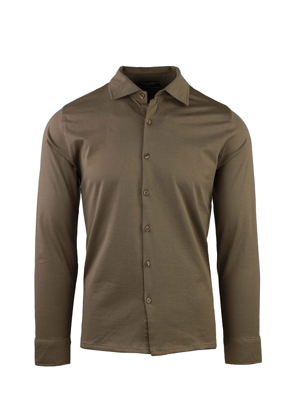 LONG SLEEVE SHIRT IN MERCERIZED COTTON