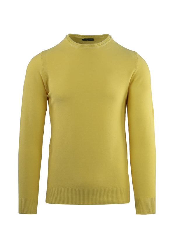 LONG SLEEVE CREW NECK WITH RICE GRAIN STITCH