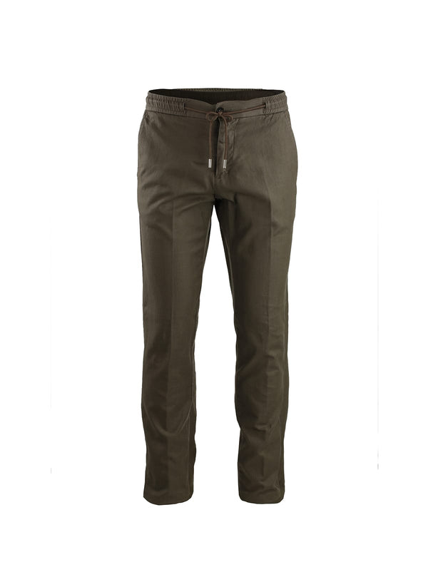 PANTS WITH DRAWSTRING IN SPINNED FABRIC