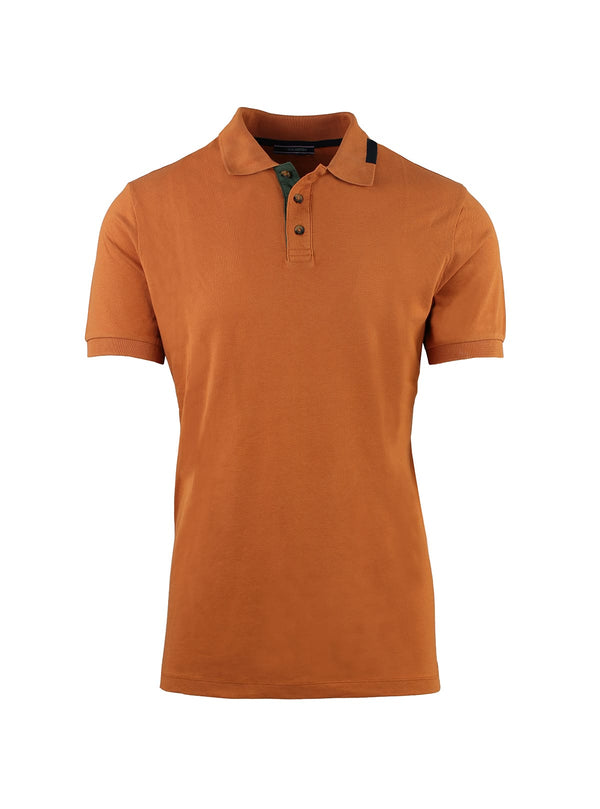 SHORT SLEEVE POLO IN PIQUET WITH CONTRAST ON THE COLLAR