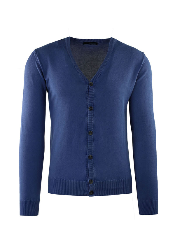 PURE COTTON CARDIGAN WASHED EFFECT
