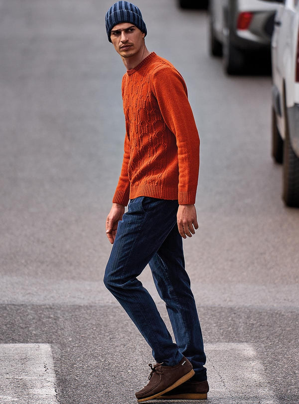 CORDUROY PANTS WITH OFFSET RIBS