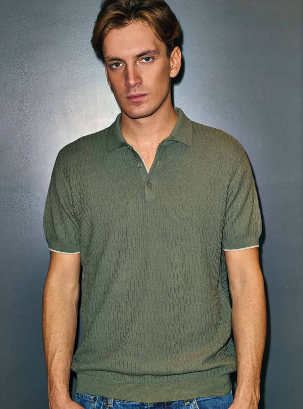 SHORT SLEEVE POLO WITH RECTANGLE LINKS