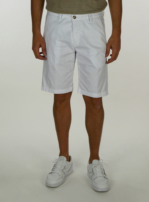 CHECKERED FABRIC BERMUDA SHORTS