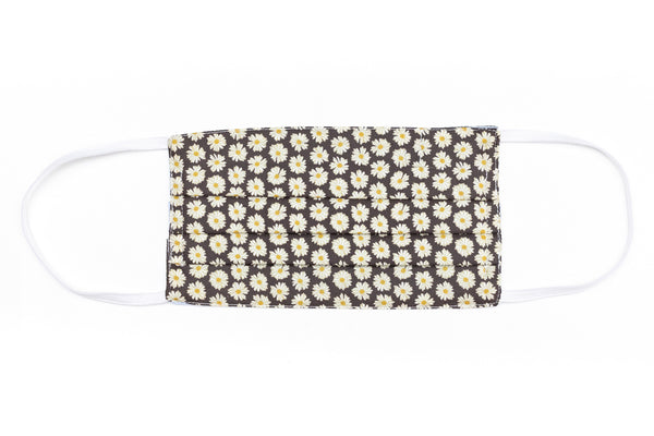 Brown mask with flowers