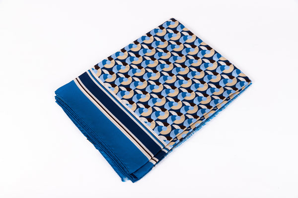 Blue silk scarf
