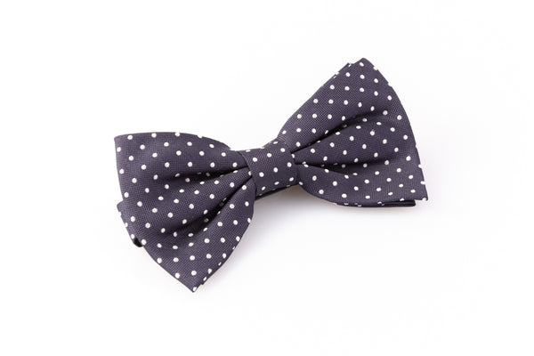 Pure silk blue bow tie