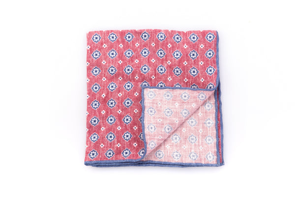 Magenta linen pouch