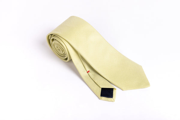 Lime tie in pure silk