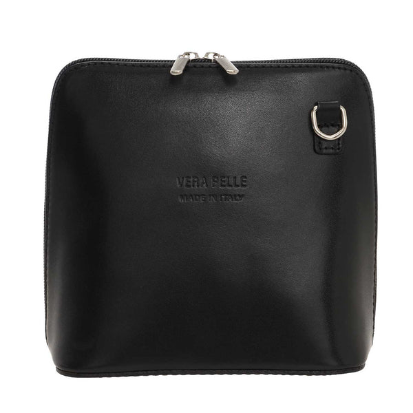 Unisex Leather Crossbody Bag - 17 x 17 x 9 Cm - 133