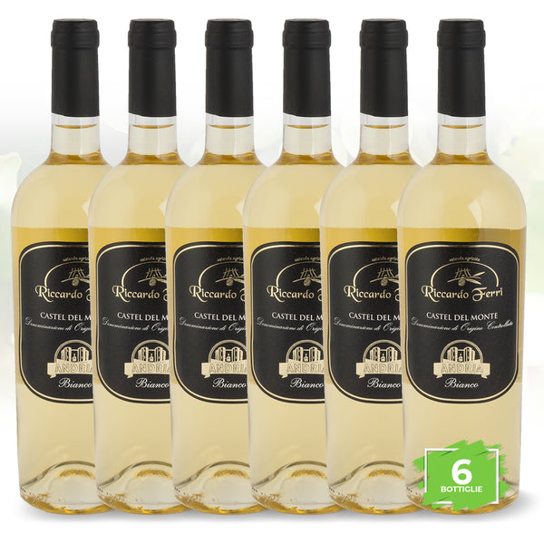 6 Bottles 750 ml of white wine D.O.C. Castel del Monte