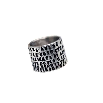 anello personalizzato alto da uomo