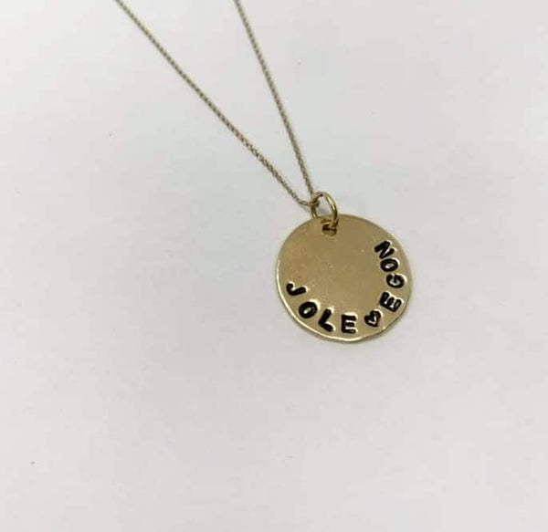 collana con nome oro