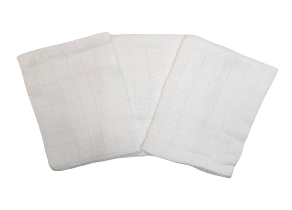 Bamboo Tetra Cloths 30x30cm - Set 3/1 - White