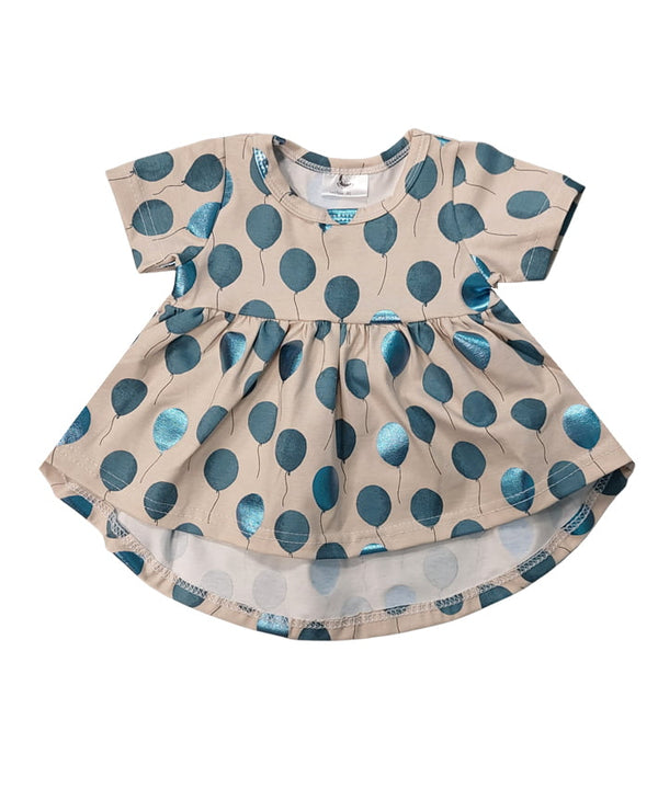 Short Sleeve Tunic - Blue Balloons