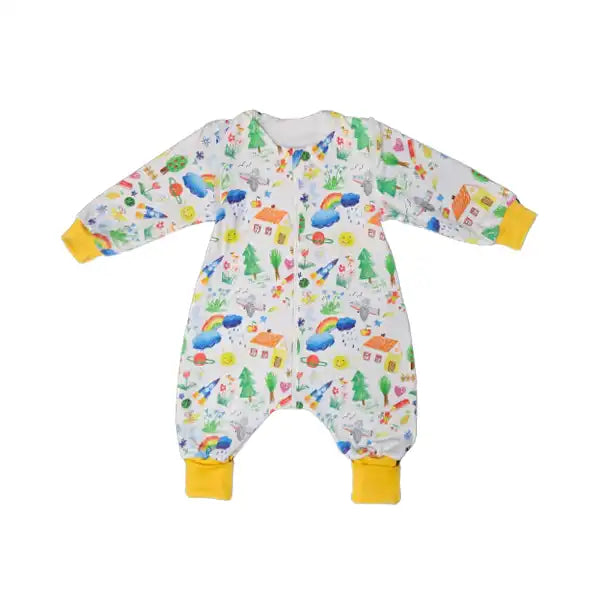 Tanja two-layer sleeping bag with legs and sleeves - Kids drawing