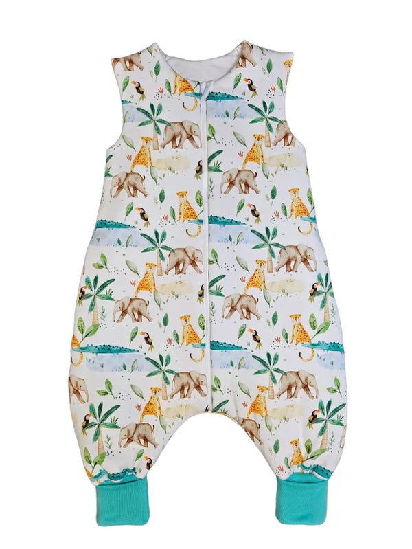 Thick Cotton Sleeping Bag with Legs and Filling - Safari