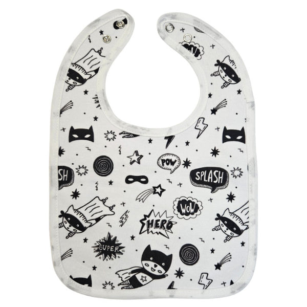 Bib with Waterproof Backing - Super Hero