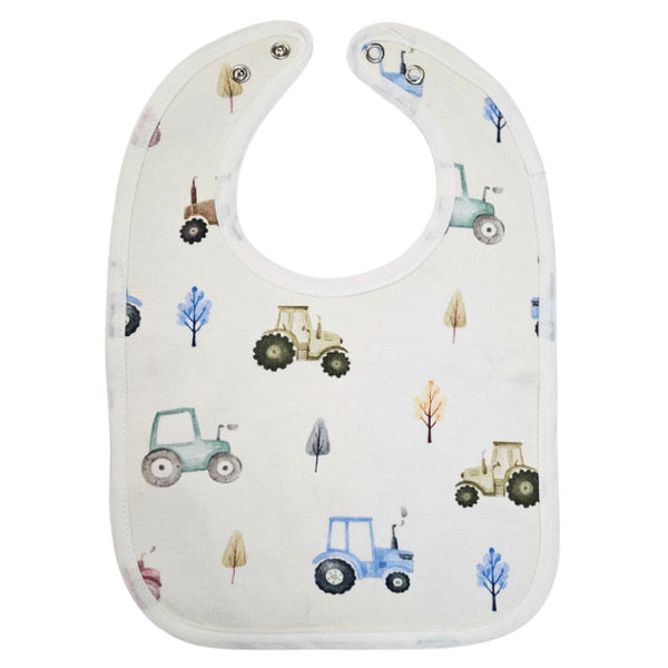 Bib with Waterproof Backing - Tractors