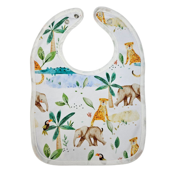 Bib with Waterproof Backing - Safari