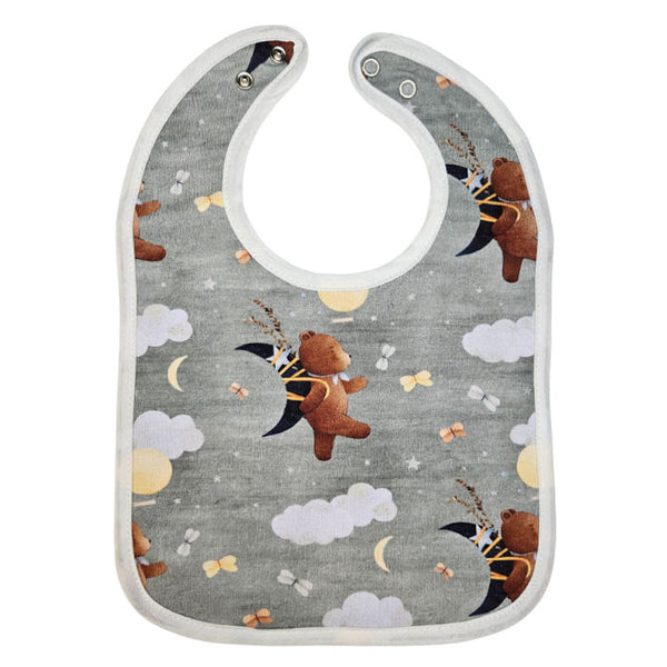 Bib with Waterproof Backing - Moon Traveler