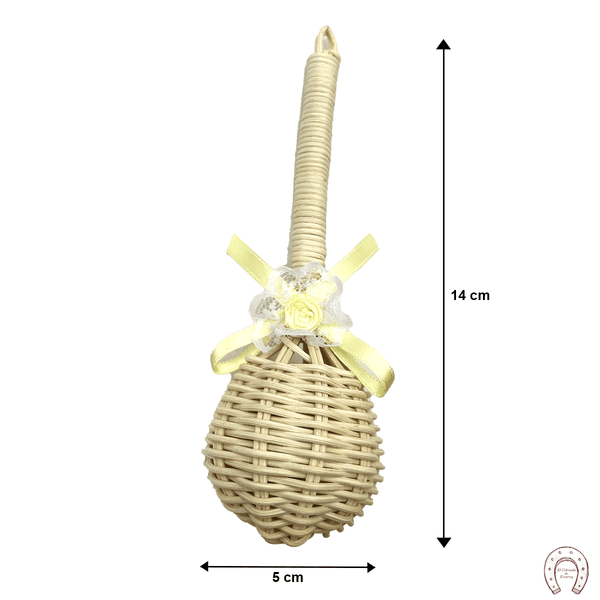 Sonajero de mimbre Amarillo