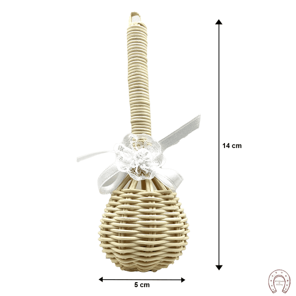 Sonajero de mimbre Blanco