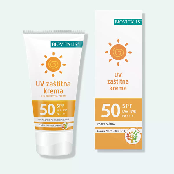 Tuba i kutija UV zaštitne kreme SPF50