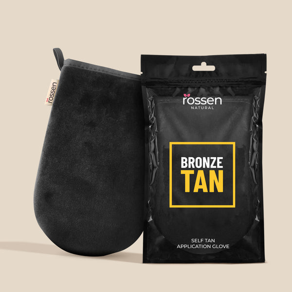 Bronze tan applicator glove