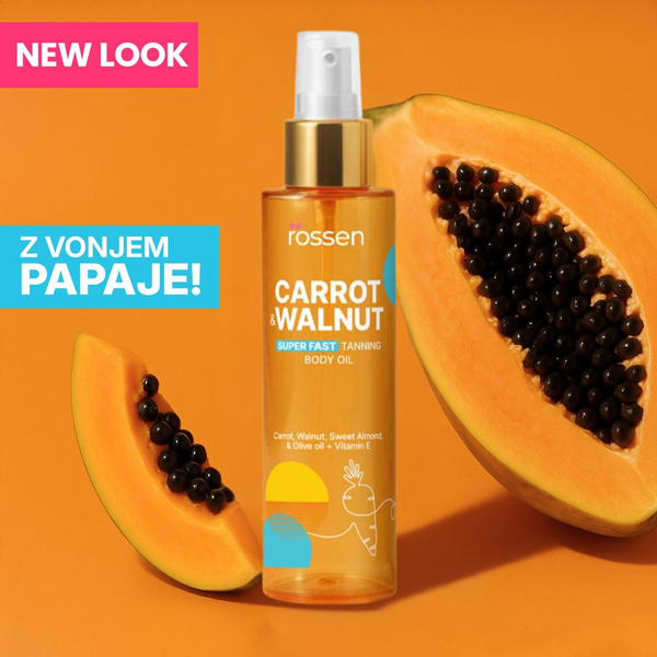 Oil for Faster Tanning Without Glitter