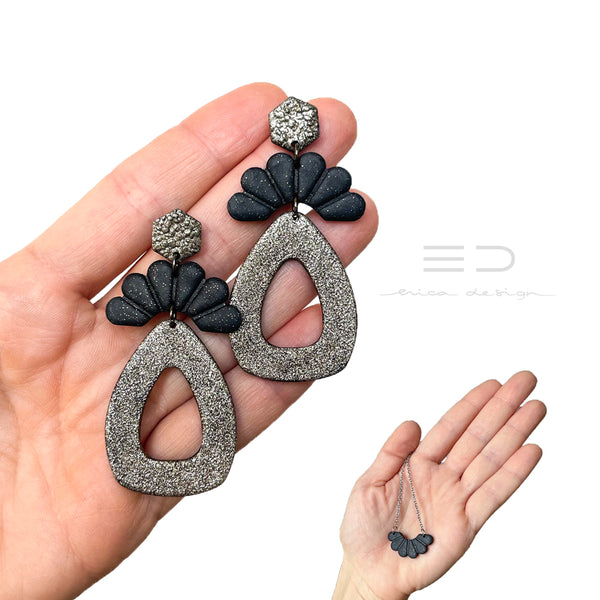 Hanging earrings and necklace | erica