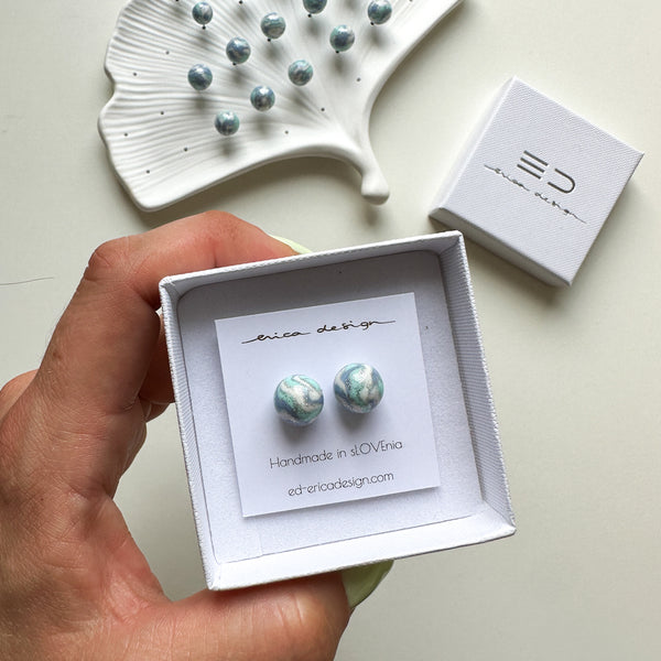 bulb earrings | blue