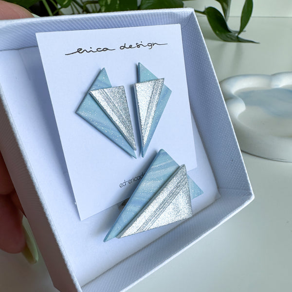 asymmetric . limited edition | blue - silver