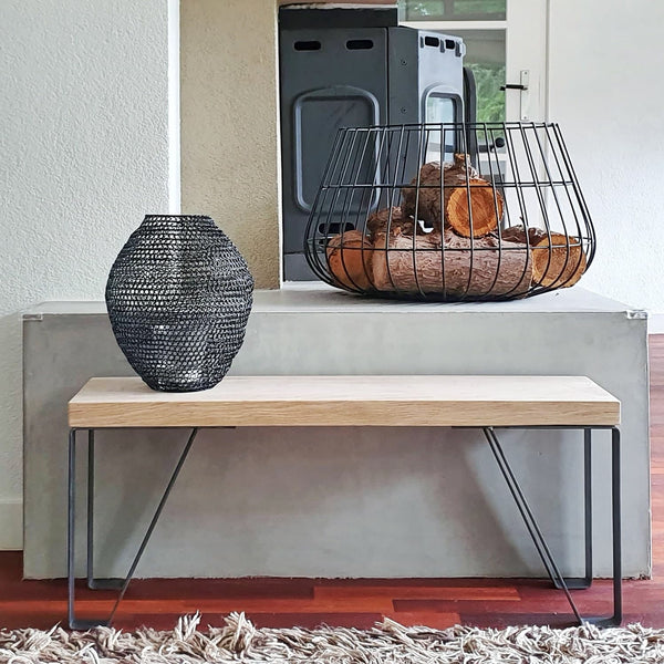 Industrial Side Table Four Legs Without Coating