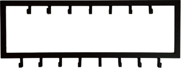 Indore Home - Wall Coat Rack Albero - 15 Hooks - Black - 80 x 26 cm