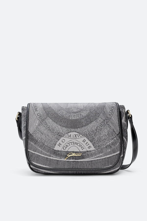 Flap Bag Medium Planetarium mono black color Black