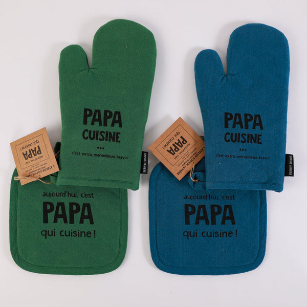 Dad's kitchen glove and pot holder
