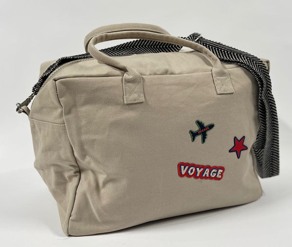 Travel Cabin Bag with Patches, Airplane, Star