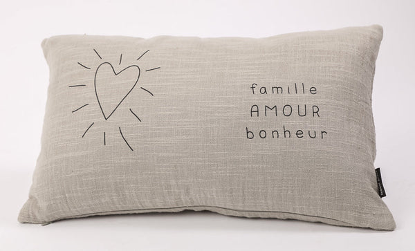 Rectangular cushion family love happiness