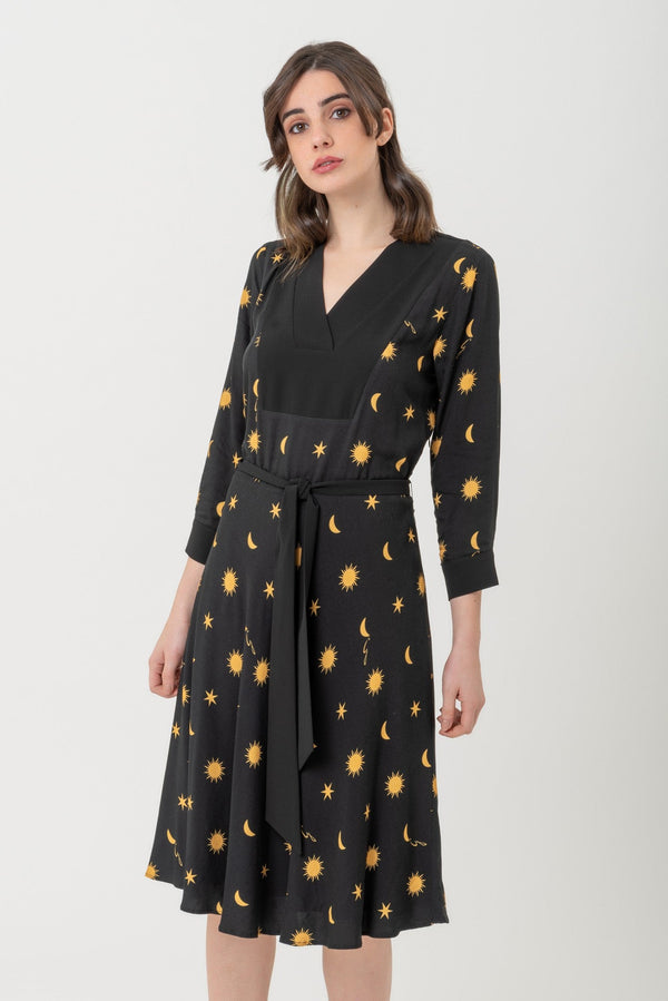 Coelum Print Midi Dress