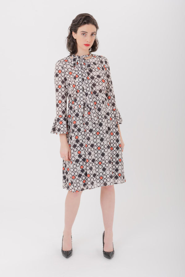 Midi Dress with Geometric Print