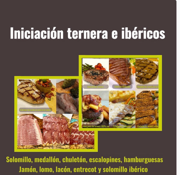 Starter pack of beef and home-raised Iberian products