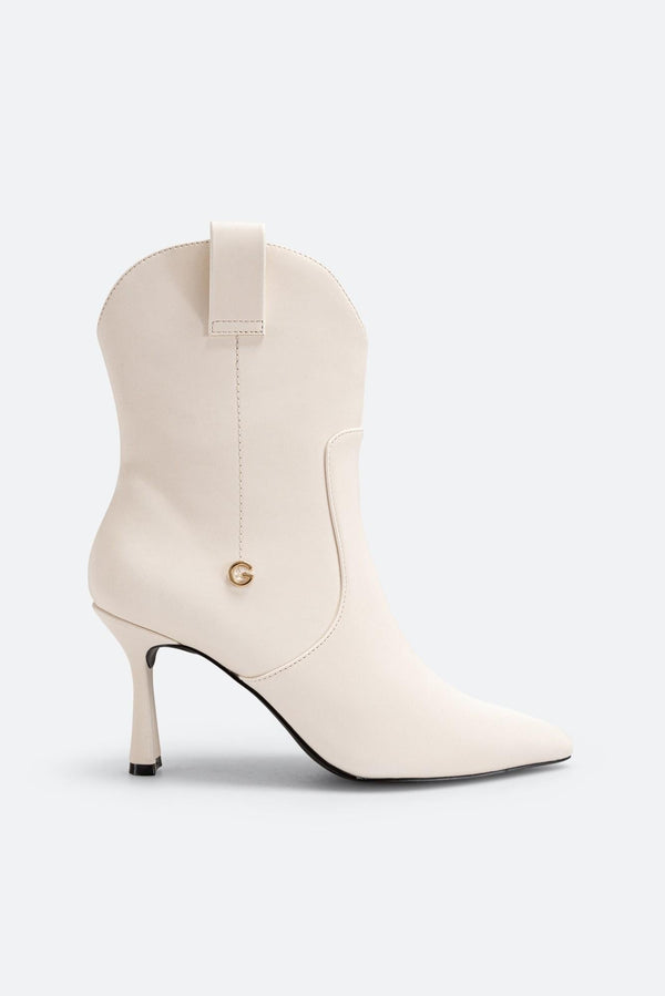 White Stretch Ankle Boot